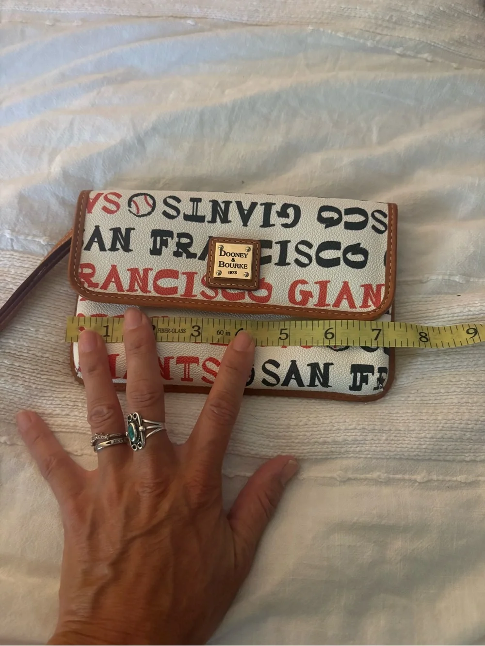 Dooney & Bourke White Red Black San Francisco Giants Logo Clutch